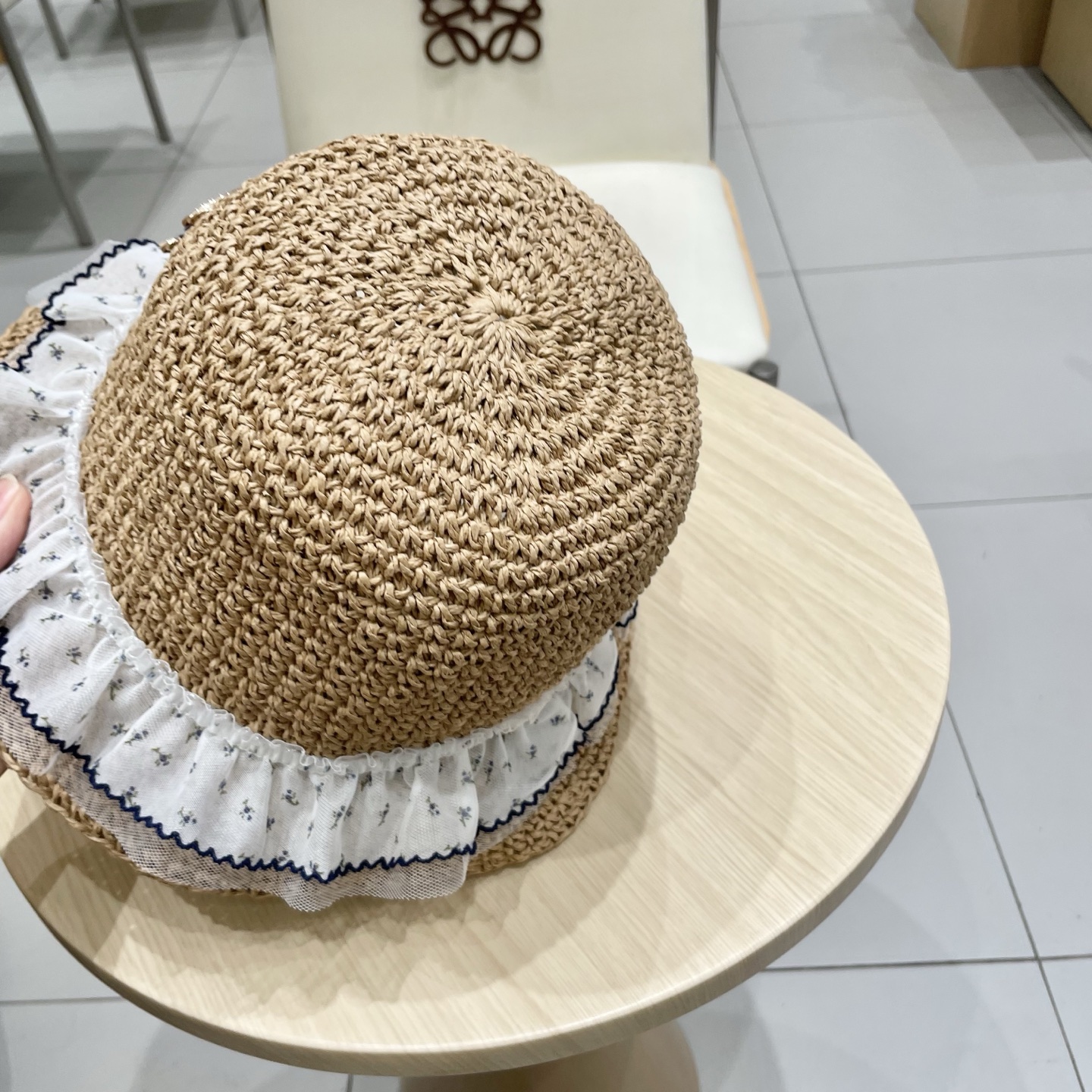  chanel香奈儿蝴蝶结蕾丝边草帽女夏季镂空ins风防晒渔夫帽海边沙滩遮阳太阳帽