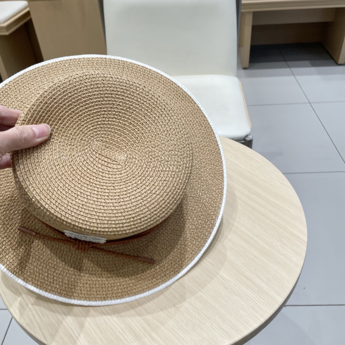  Chanel香奈儿新款草帽，平顶名媛风遮阳帽，头围57cm