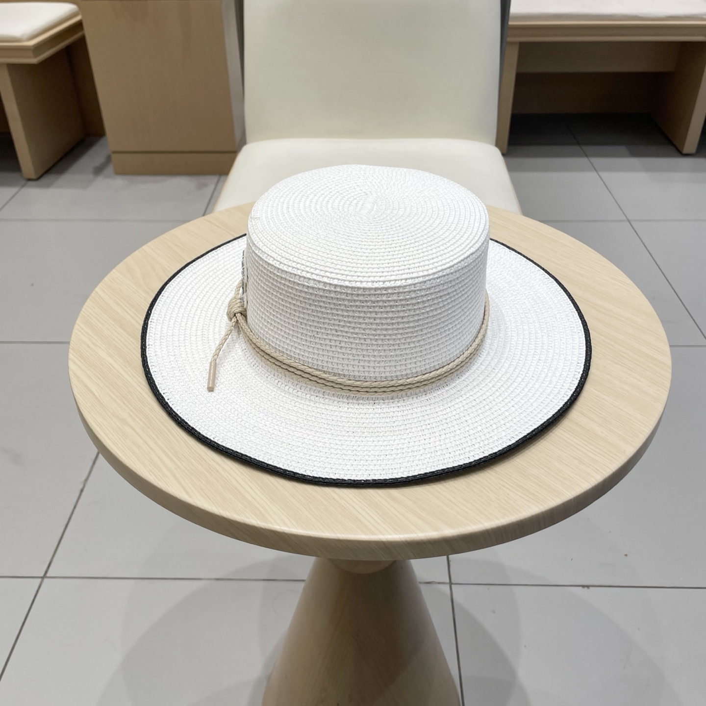  Chanel香奈儿新款草帽，平顶名媛风遮阳帽，头围57cm