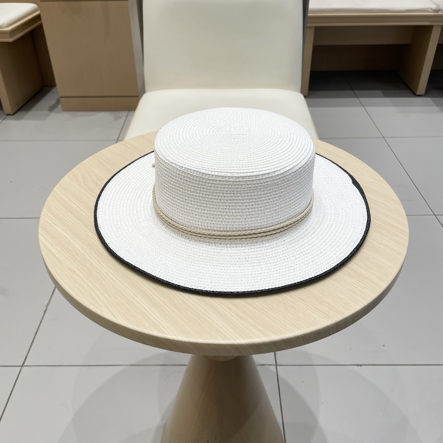  Chanel香奈儿新款草帽，平顶名媛风遮阳帽，头围57cm