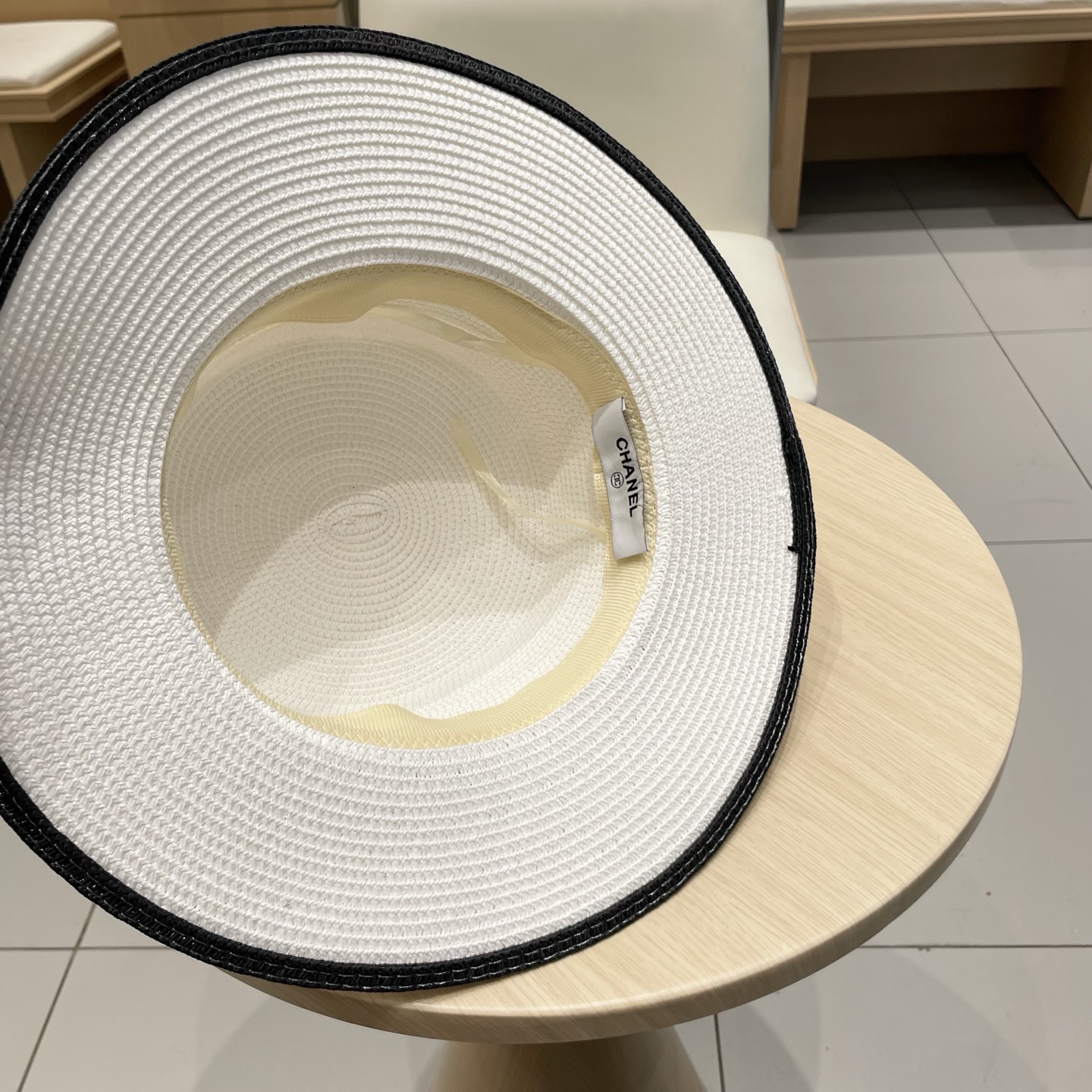 Chanel香奈儿新款草帽，平顶名媛风遮阳帽，头围57cm