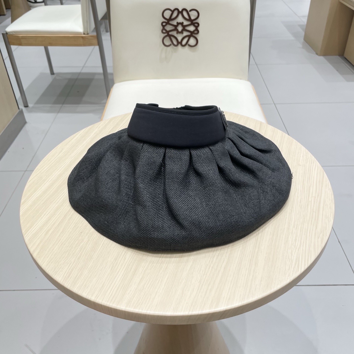  PRADA普拉达大帽檐贝壳帽夏季双层防晒帽空顶帽可折叠遮阳帽出游草帽女