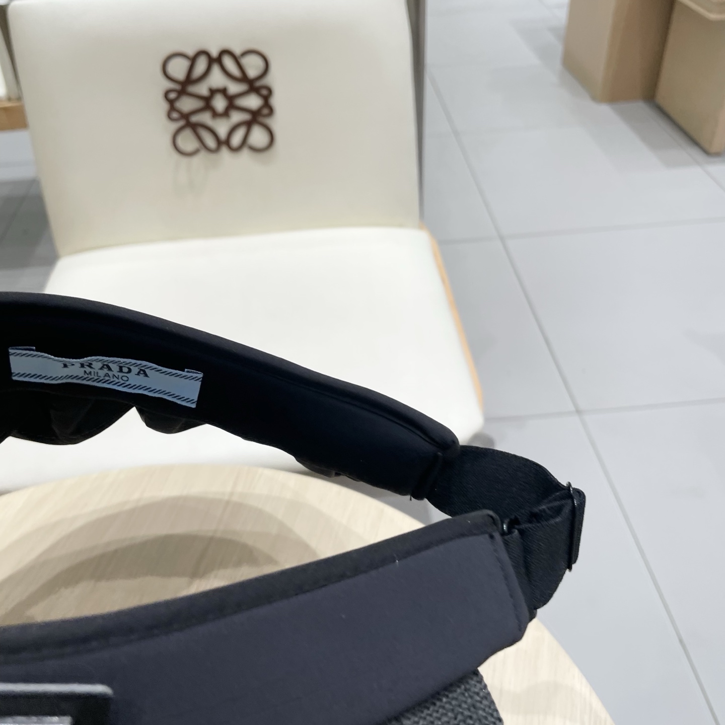  PRADA普拉达大帽檐贝壳帽夏季双层防晒帽空顶帽可折叠遮阳帽出游草帽女