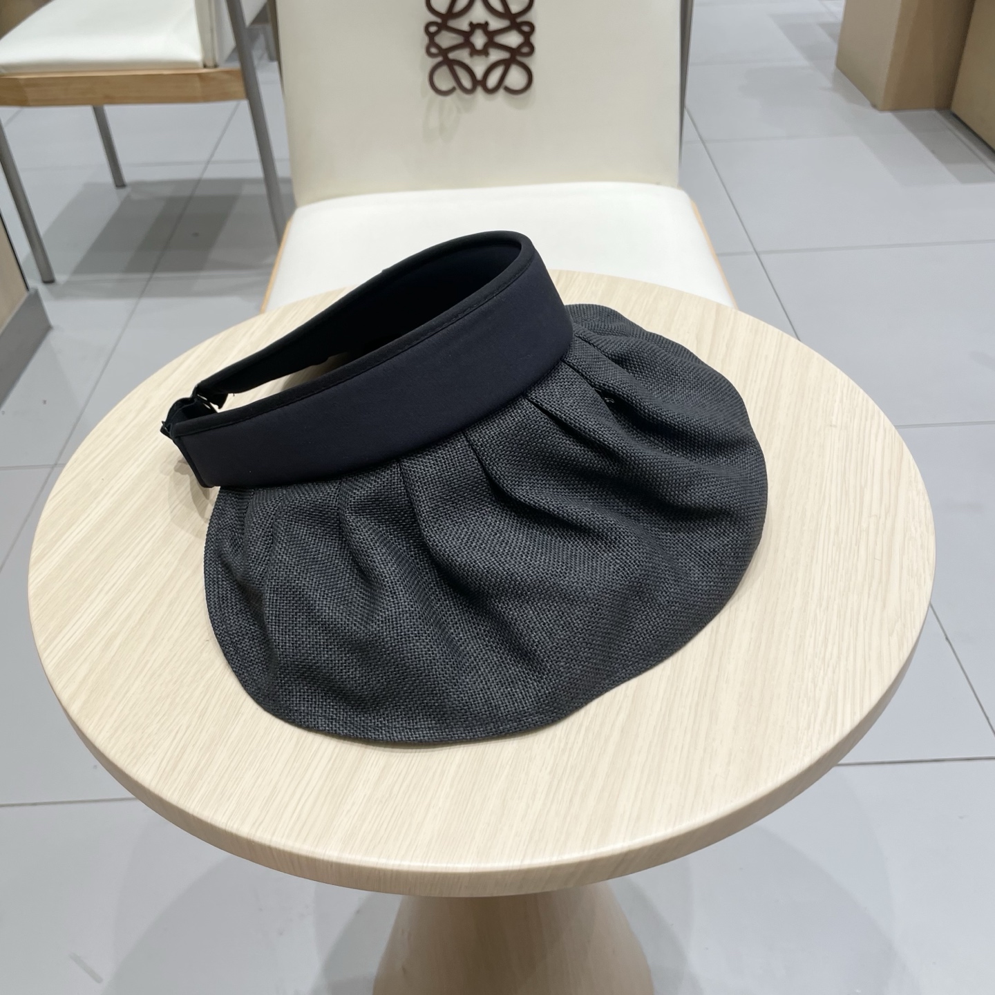  PRADA普拉达大帽檐贝壳帽夏季双层防晒帽空顶帽可折叠遮阳帽出游草帽女