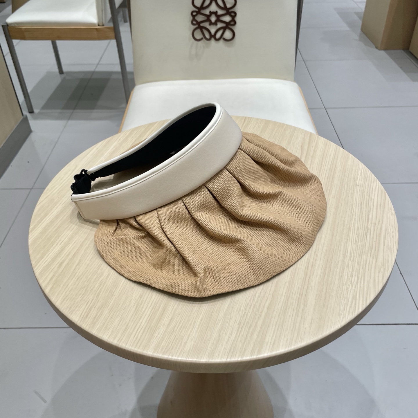  PRADA普拉达大帽檐贝壳帽夏季双层防晒帽空顶帽可折叠遮阳帽出游草帽女