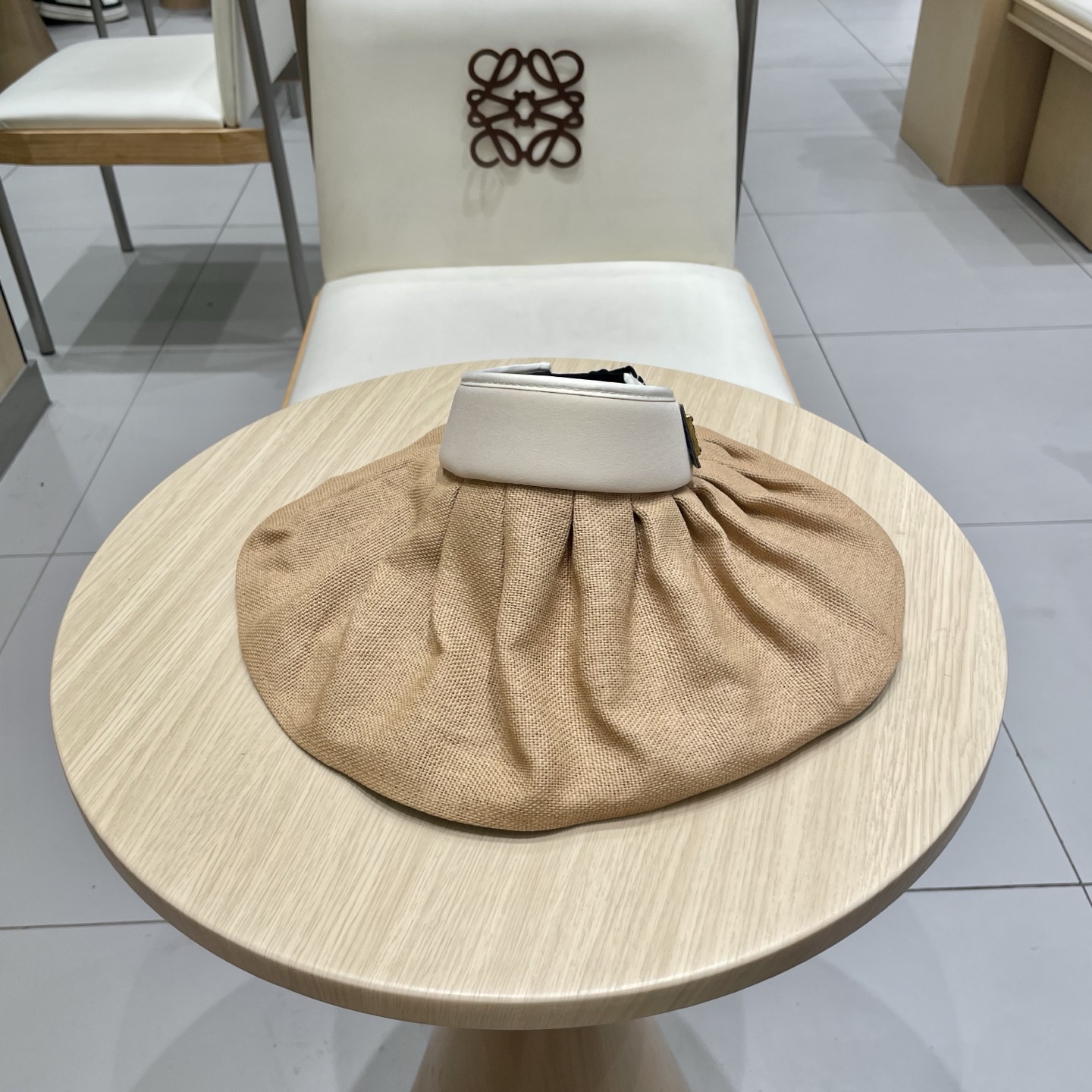  PRADA普拉达大帽檐贝壳帽夏季双层防晒帽空顶帽可折叠遮阳帽出游草帽女