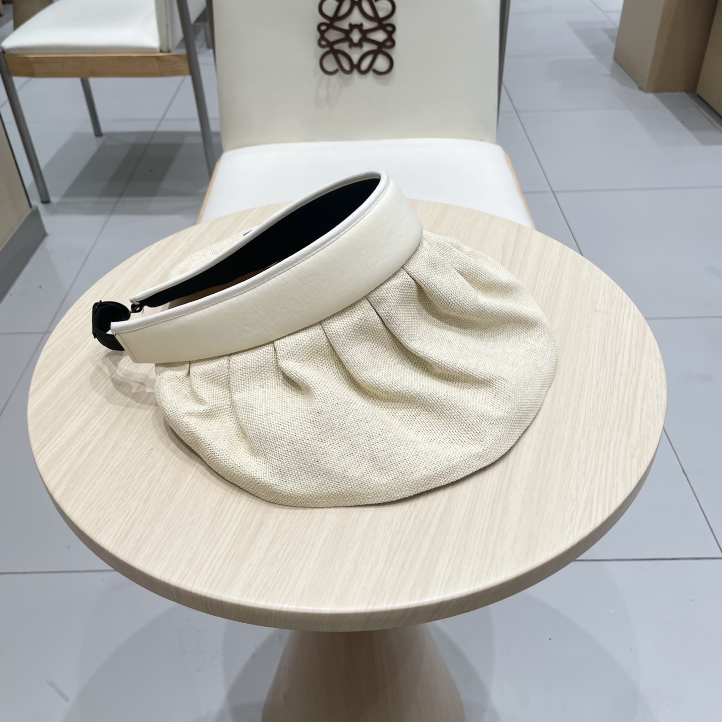  PRADA普拉达大帽檐贝壳帽夏季双层防晒帽空顶帽可折叠遮阳帽出游草帽女