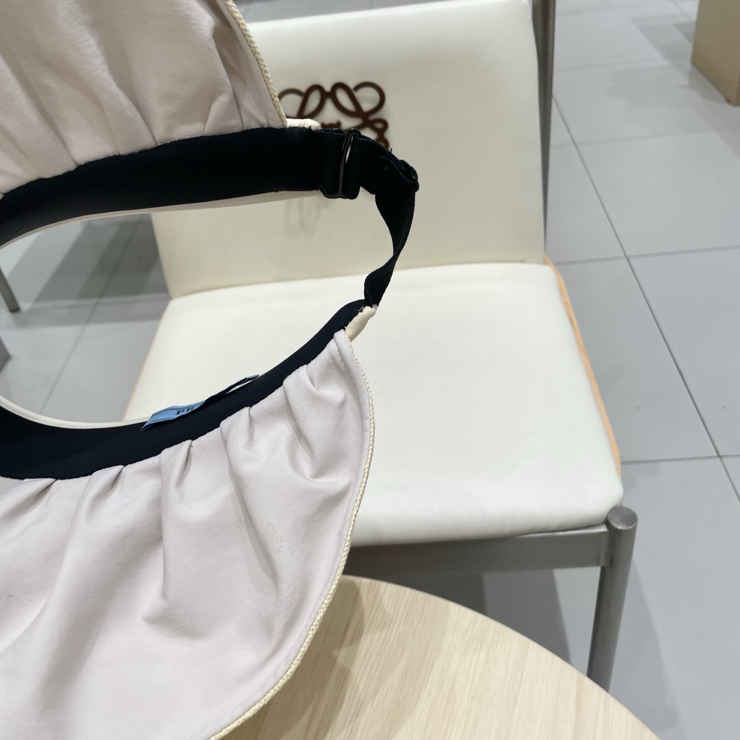  PRADA普拉达大帽檐贝壳帽夏季双层防晒帽空顶帽可折叠遮阳帽出游草帽女