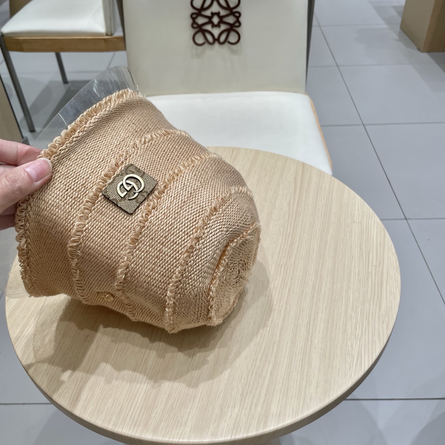  gucci古奇条纹渔夫帽女春夏季大帽檐遮阳防晒水桶帽子显脸小百搭盆帽潮