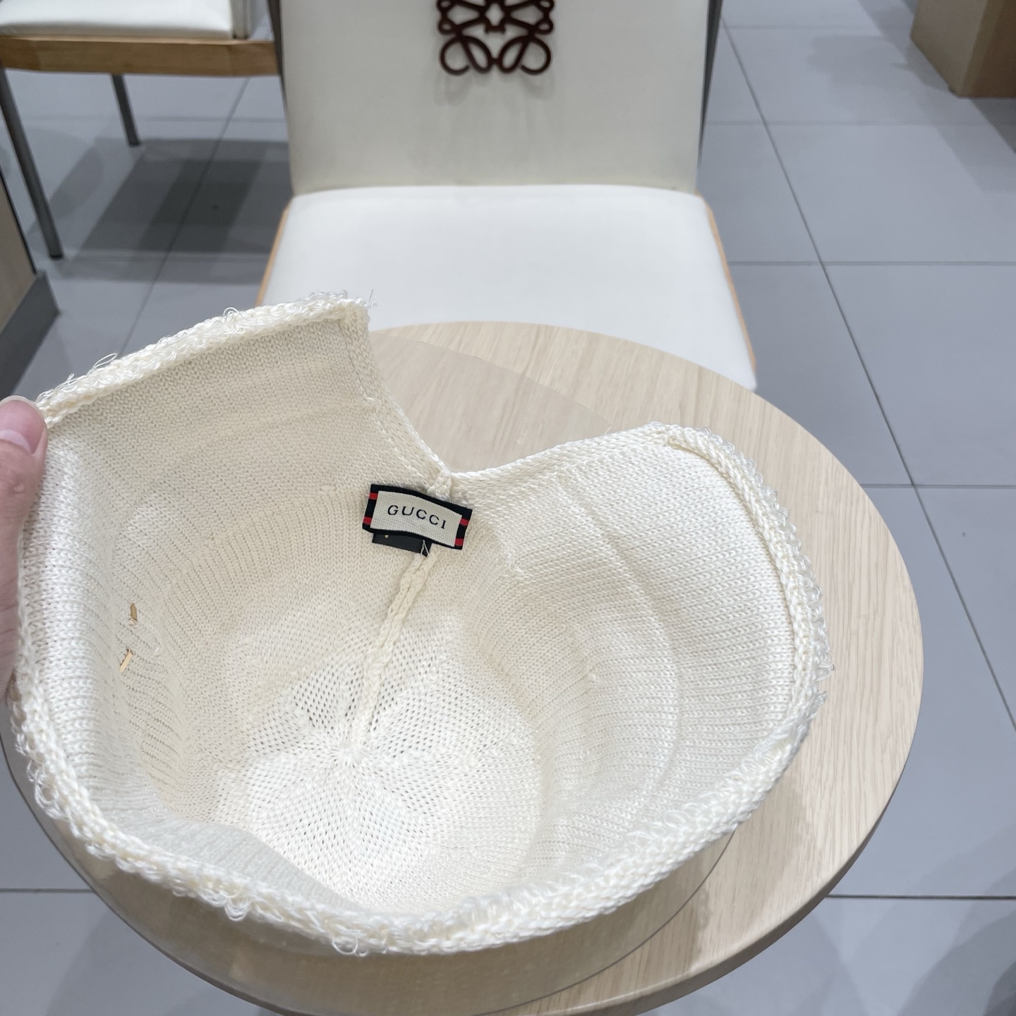  gucci古奇条纹渔夫帽女春夏季大帽檐遮阳防晒水桶帽子显脸小百搭盆帽潮