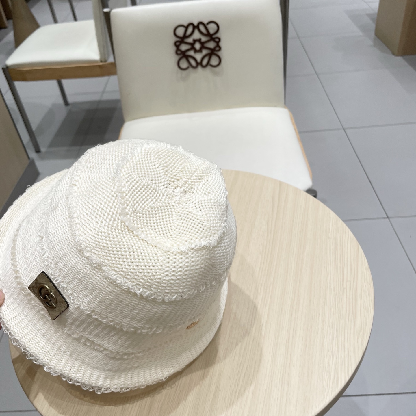  gucci古奇条纹渔夫帽女春夏季大帽檐遮阳防晒水桶帽子显脸小百搭盆帽潮