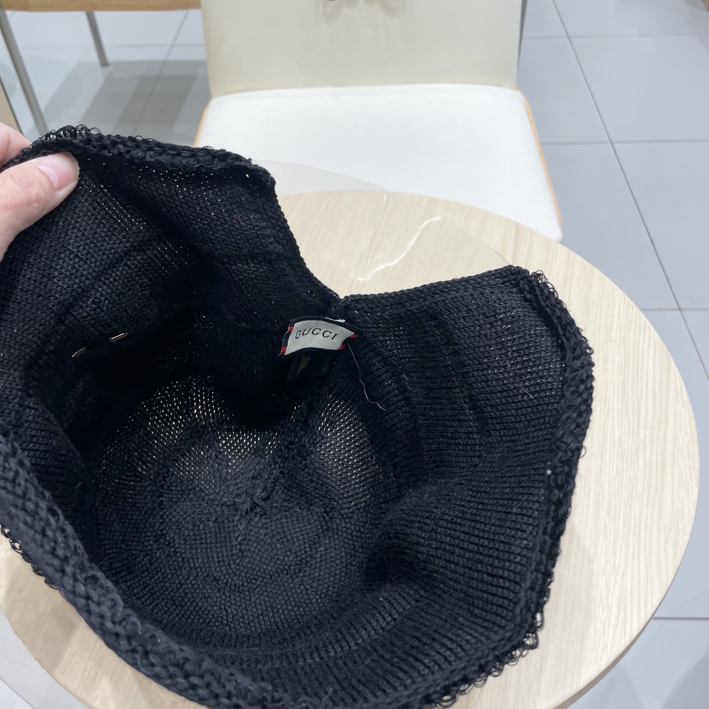  gucci古奇条纹渔夫帽女春夏季大帽檐遮阳防晒水桶帽子显脸小百搭盆帽潮