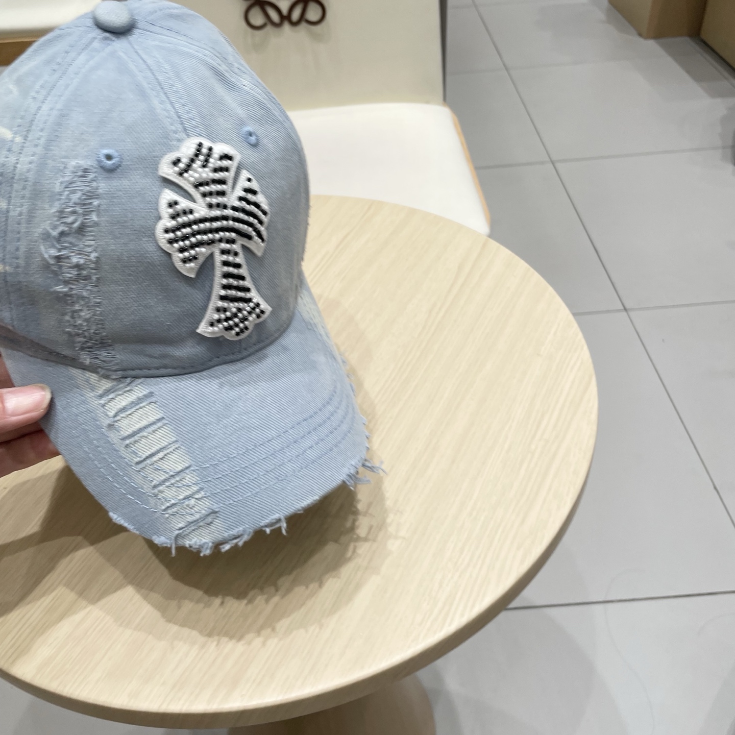  Chrome Hearts 克罗心💓早春韩版时尚复古做旧破洞帽子磨损设计百搭棒球帽鸭舌帽