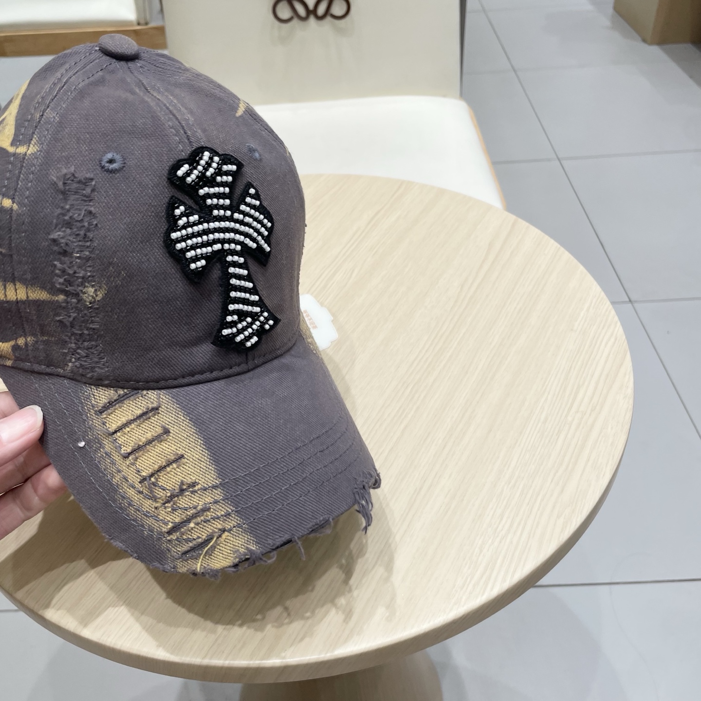  Chrome Hearts 克罗心💓早春韩版时尚复古做旧破洞帽子磨损设计百搭棒球帽鸭舌帽
