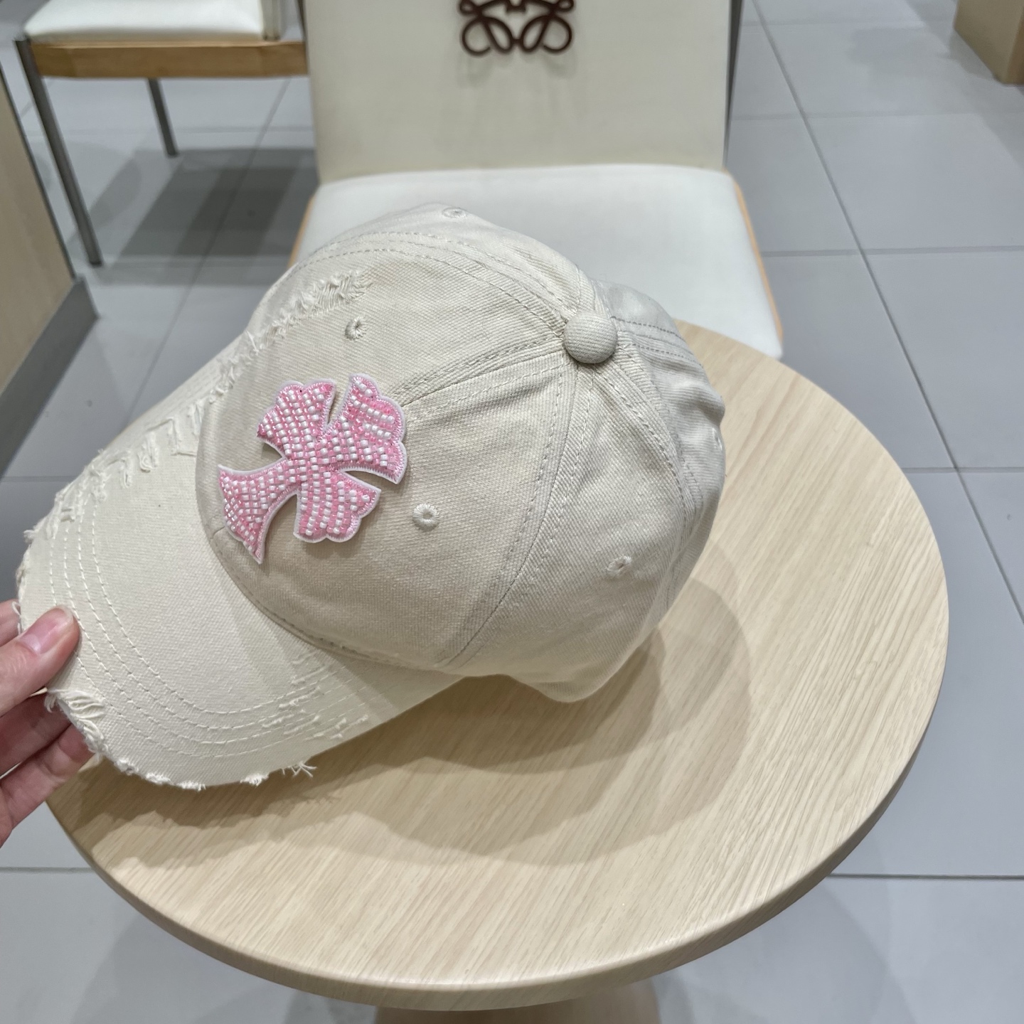  Chrome Hearts 克罗心💓早春韩版时尚复古做旧破洞帽子磨损设计百搭棒球帽鸭舌帽
