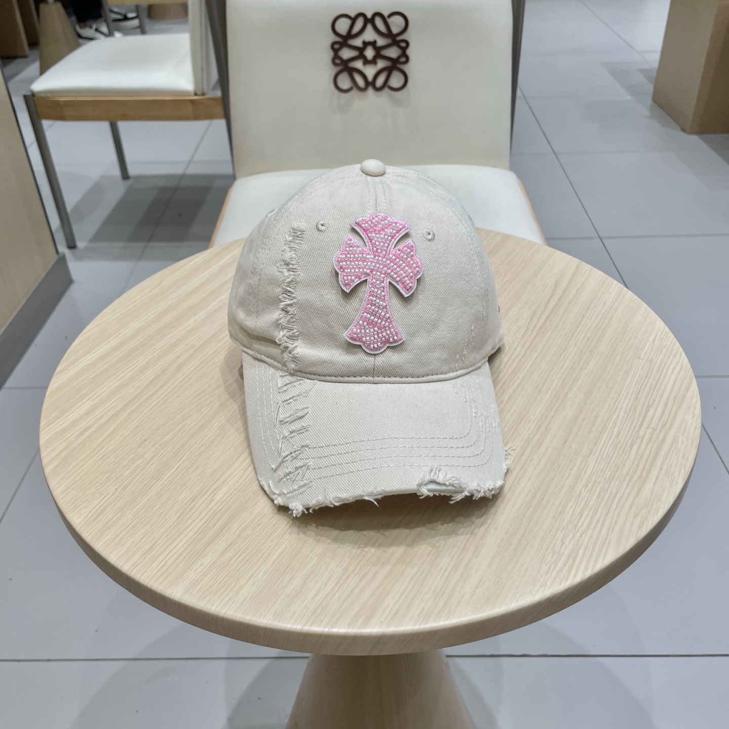  Chrome Hearts 克罗心💓早春韩版时尚复古做旧破洞帽子磨损设计百搭棒球帽鸭舌帽