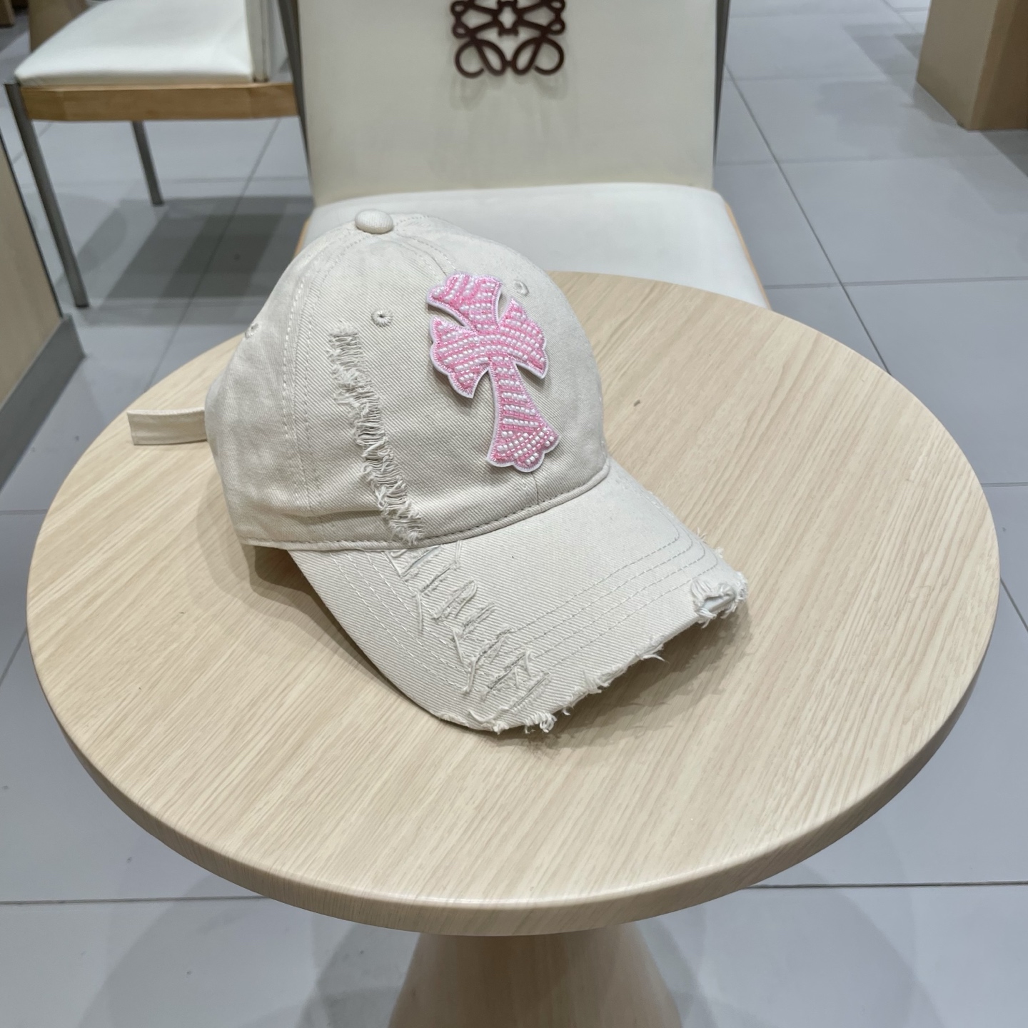  Chrome Hearts 克罗心💓早春韩版时尚复古做旧破洞帽子磨损设计百搭棒球帽鸭舌帽