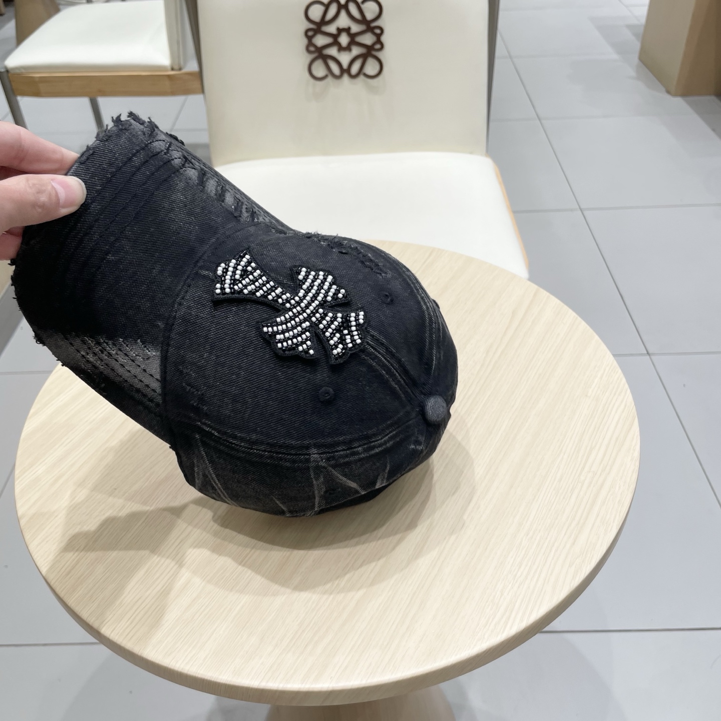 Chrome Hearts 克罗心💓早春韩版时尚复古做旧破洞帽子磨损设计百搭棒球帽鸭舌帽