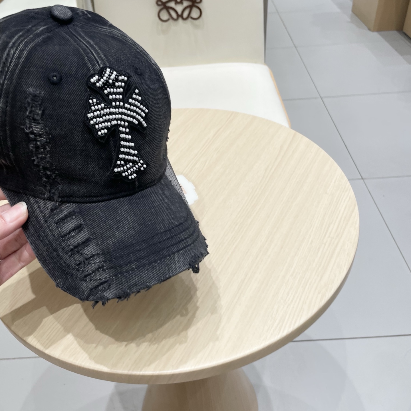  Chrome Hearts 克罗心💓早春韩版时尚复古做旧破洞帽子磨损设计百搭棒球帽鸭舌帽
