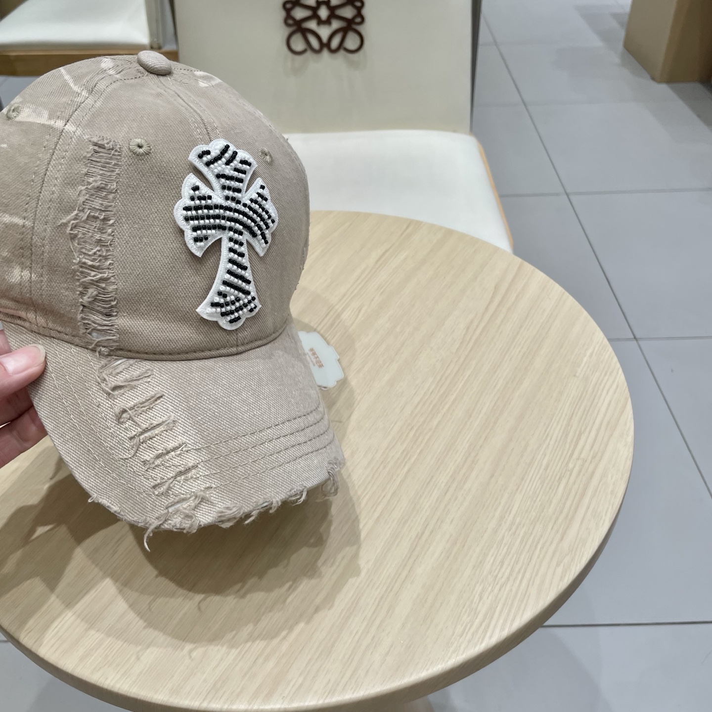  Chrome Hearts 克罗心💓早春韩版时尚复古做旧破洞帽子磨损设计百搭棒球帽鸭舌帽