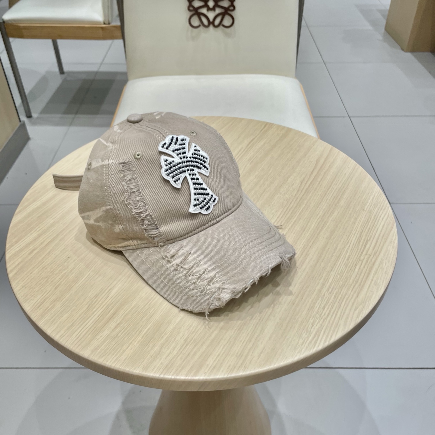  Chrome Hearts 克罗心💓早春韩版时尚复古做旧破洞帽子磨损设计百搭棒球帽鸭舌帽