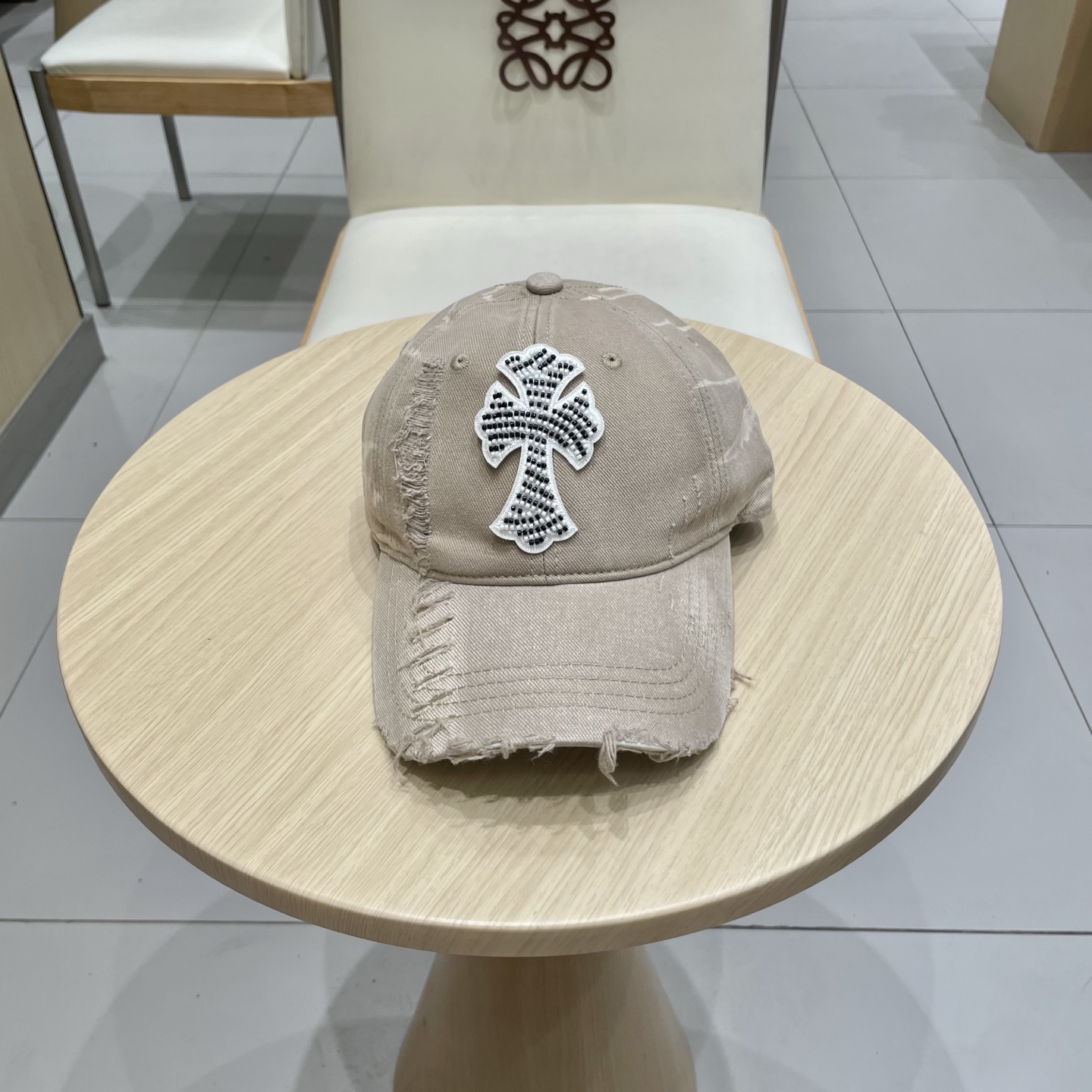  Chrome Hearts 克罗心💓早春韩版时尚复古做旧破洞帽子磨损设计百搭棒球帽鸭舌帽