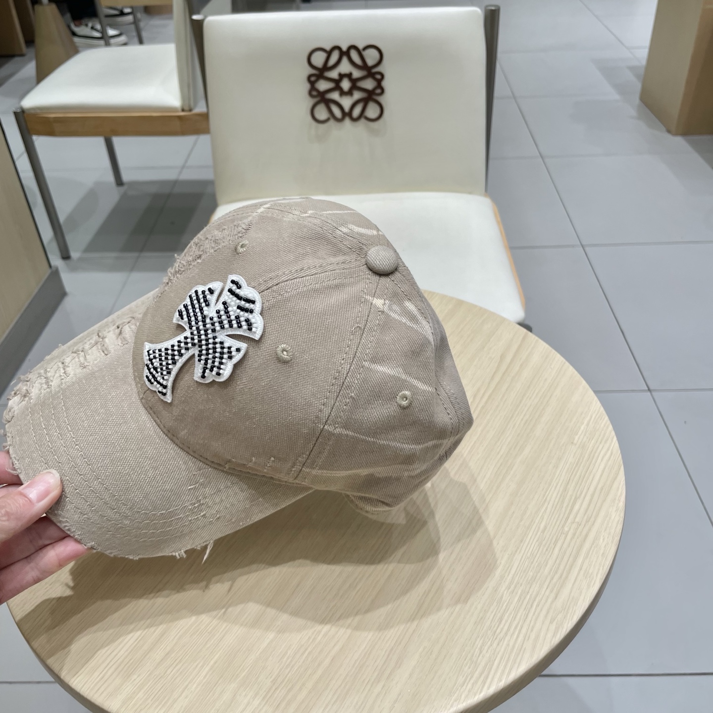  Chrome Hearts 克罗心💓早春韩版时尚复古做旧破洞帽子磨损设计百搭棒球帽鸭舌帽