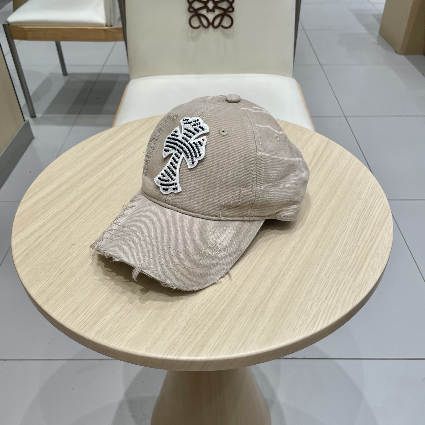  Chrome Hearts 克罗心💓早春韩版时尚复古做旧破洞帽子磨损设计百搭棒球帽鸭舌帽