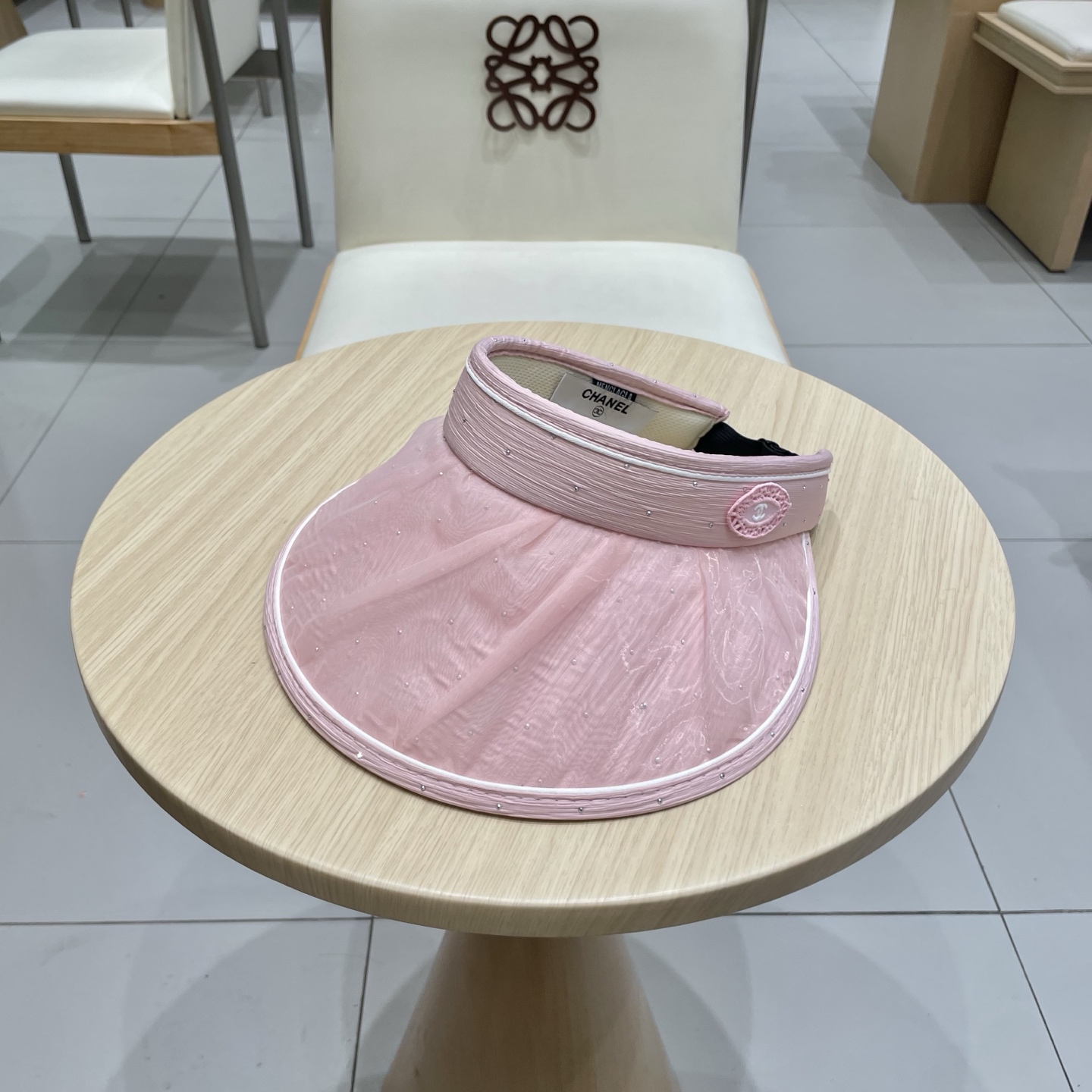  chanel香奈儿帽檐防晒帽2025新款防晒空顶帽大帽檐遮阳帽冰丝太阳帽户外帽子