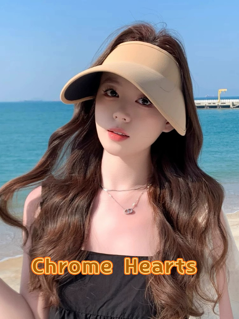  克罗心帽子双面戴2025新款夏季uv防晒防紫外线空顶帽女款太阳遮阳帽遮脸