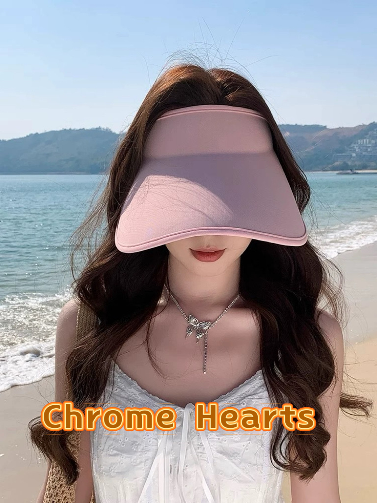  克罗心帽子双面戴2025新款夏季uv防晒防紫外线空顶帽女款太阳遮阳帽遮脸