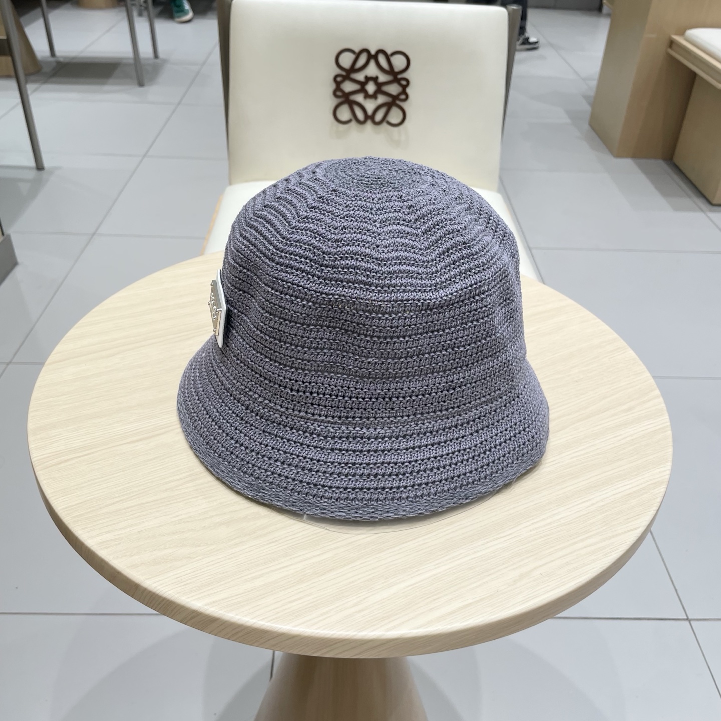  PRADA普拉达2025新款韩版遮阳渔夫帽女夏季纯色太阳帽镂空针织甜美显脸小盆帽