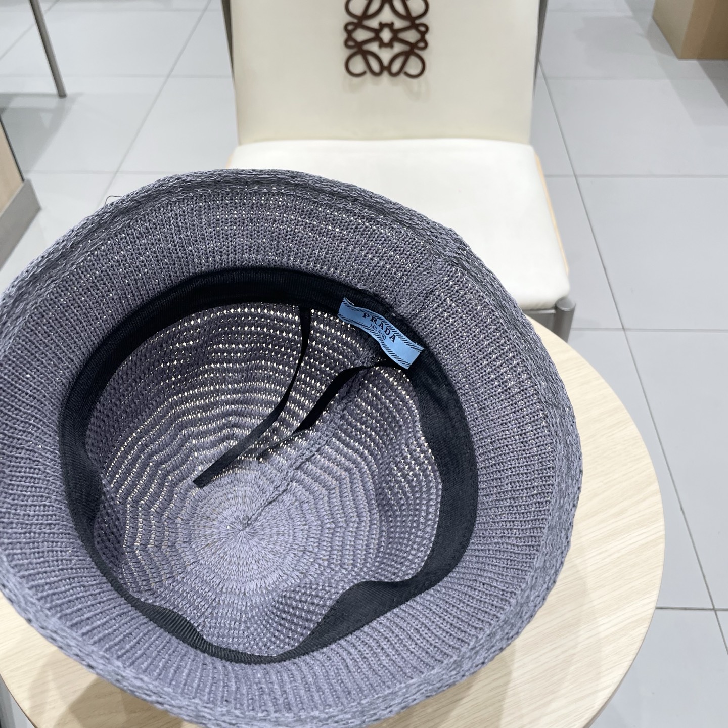  PRADA普拉达2025新款韩版遮阳渔夫帽女夏季纯色太阳帽镂空针织甜美显脸小盆帽