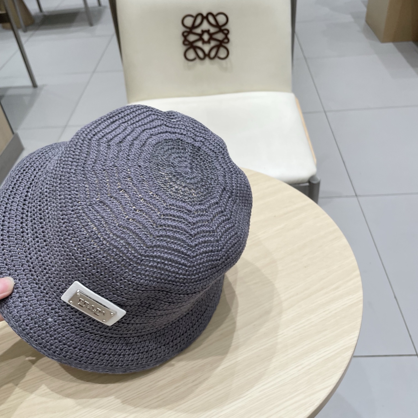  PRADA普拉达2025新款韩版遮阳渔夫帽女夏季纯色太阳帽镂空针织甜美显脸小盆帽