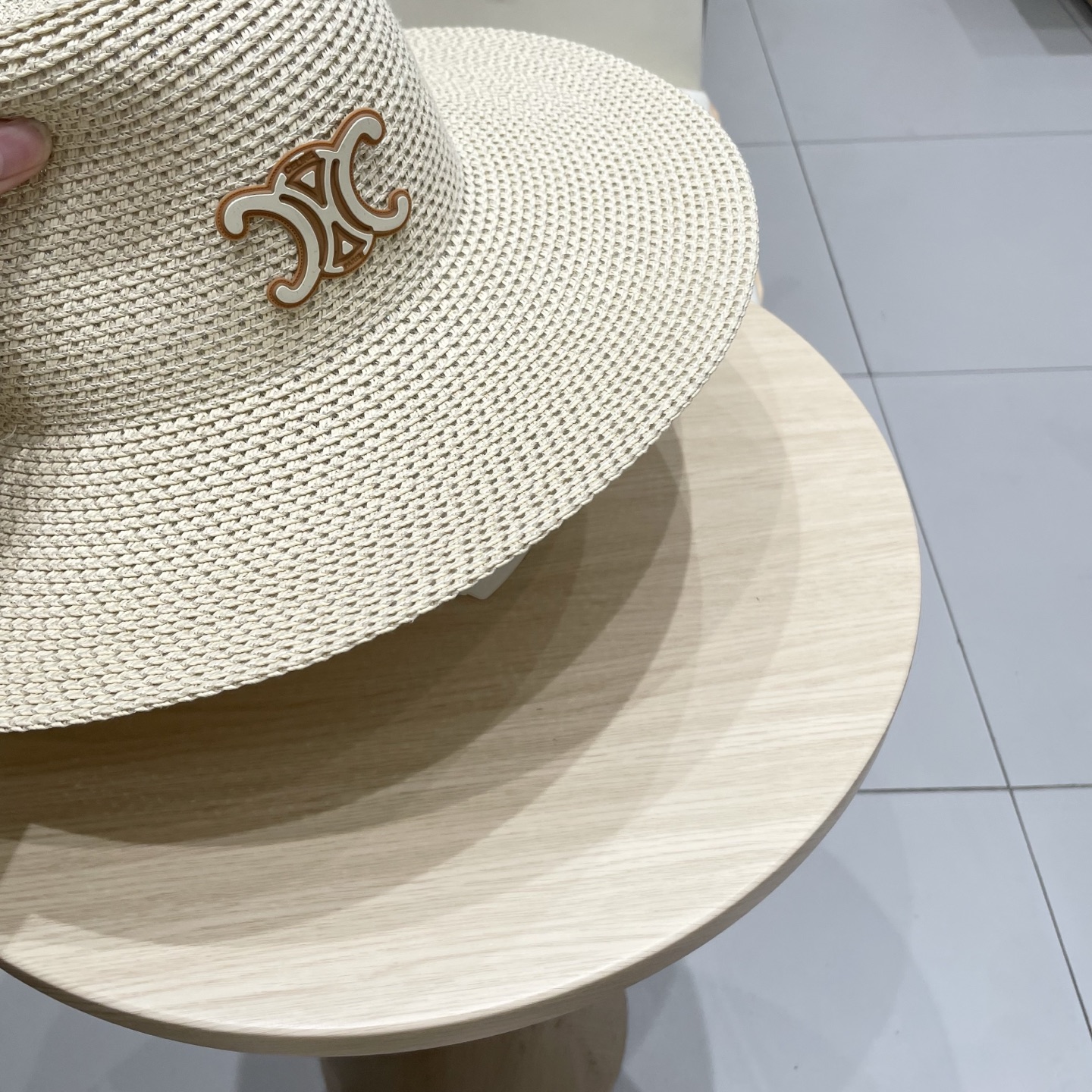 塞琳celien新款草帽，漏空圆顶礼帽，头围57cm