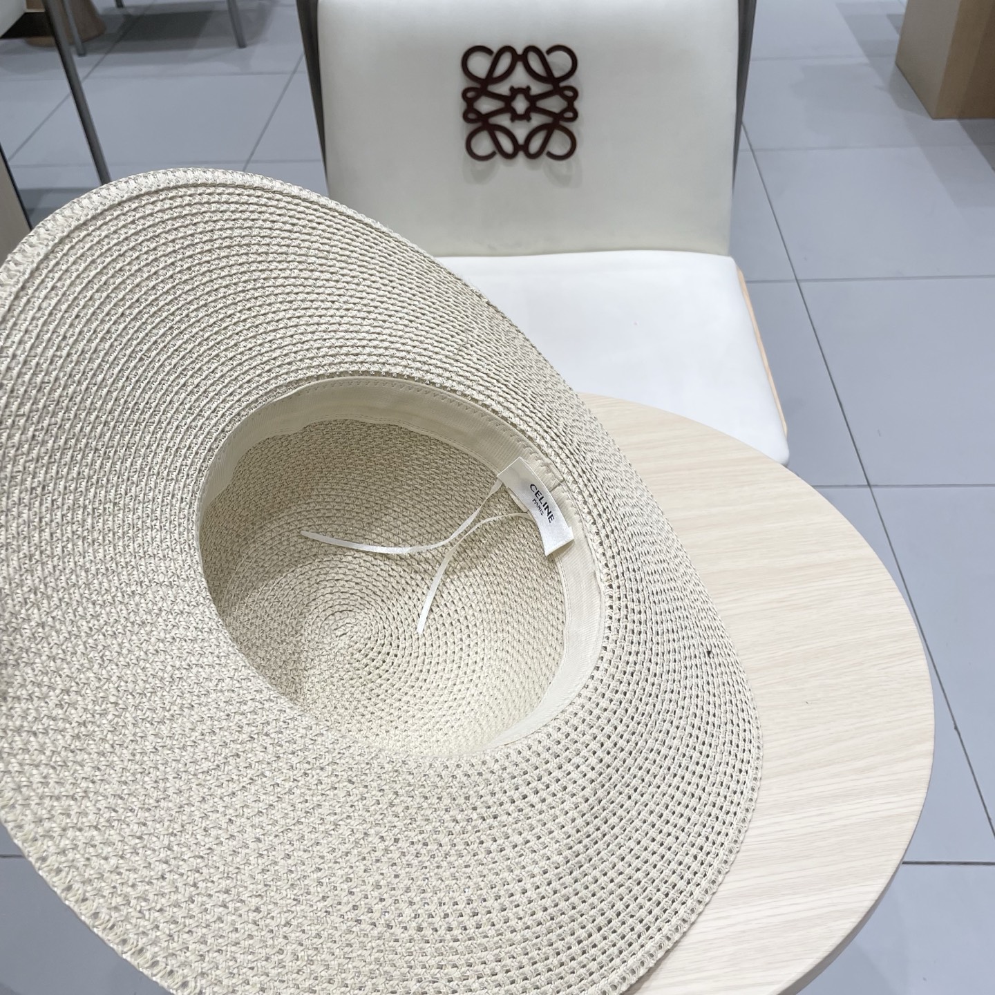 塞琳celien新款草帽，漏空圆顶礼帽，头围57cm