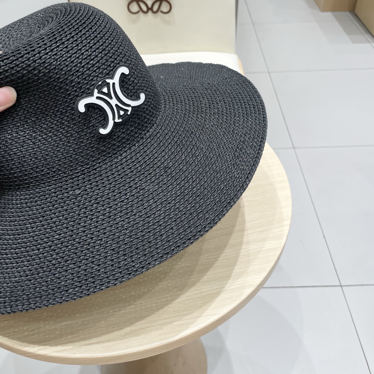 塞琳celien新款草帽，漏空圆顶礼帽，头围57cm