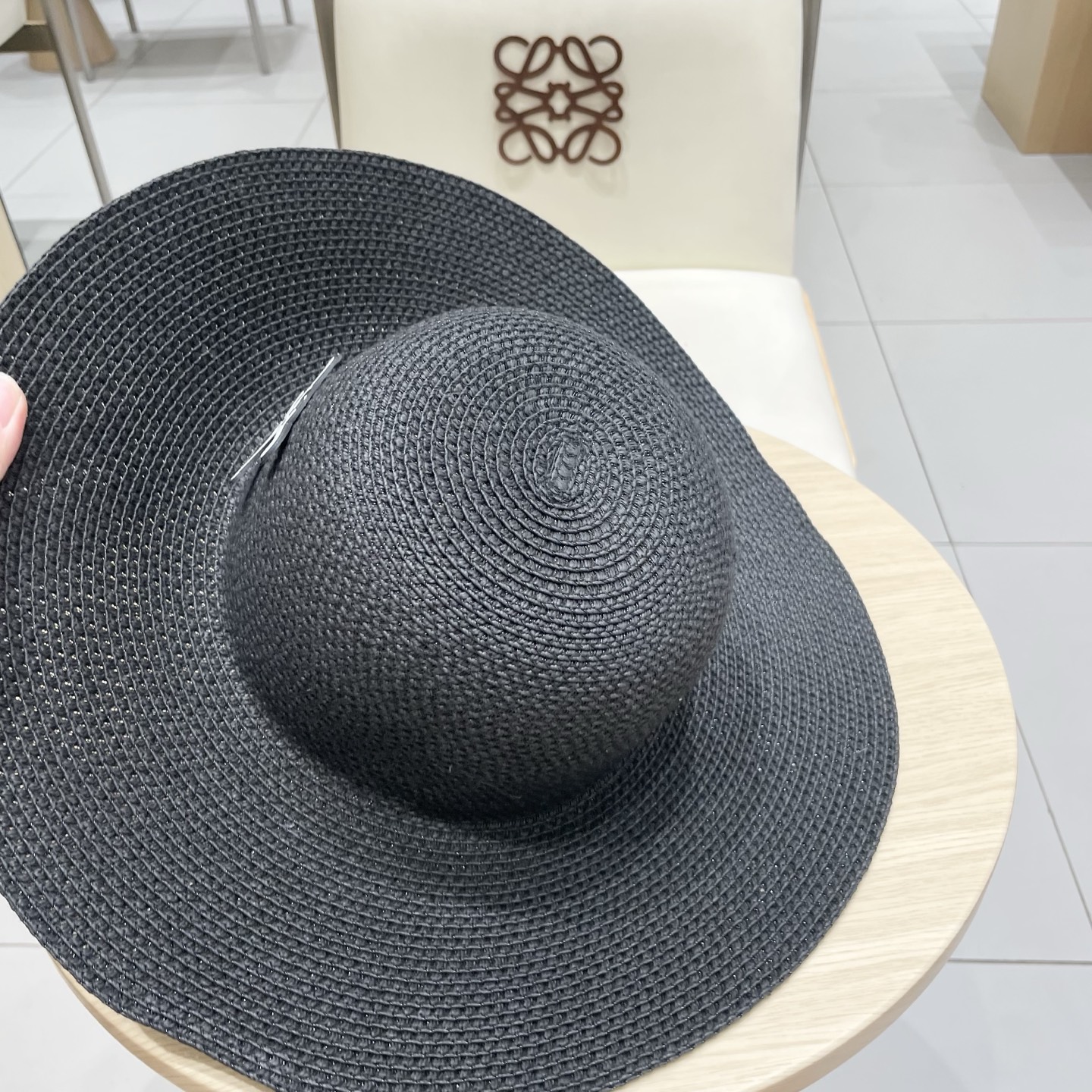 塞琳celien新款草帽，漏空圆顶礼帽，头围57cm