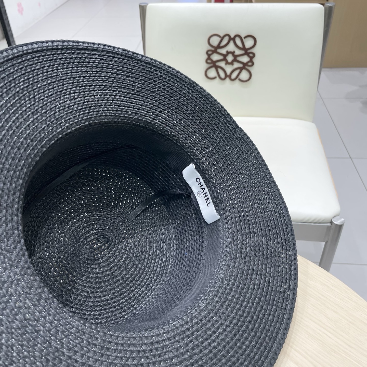  普拉达新款平顶礼帽，名族风草帽，头围57cm