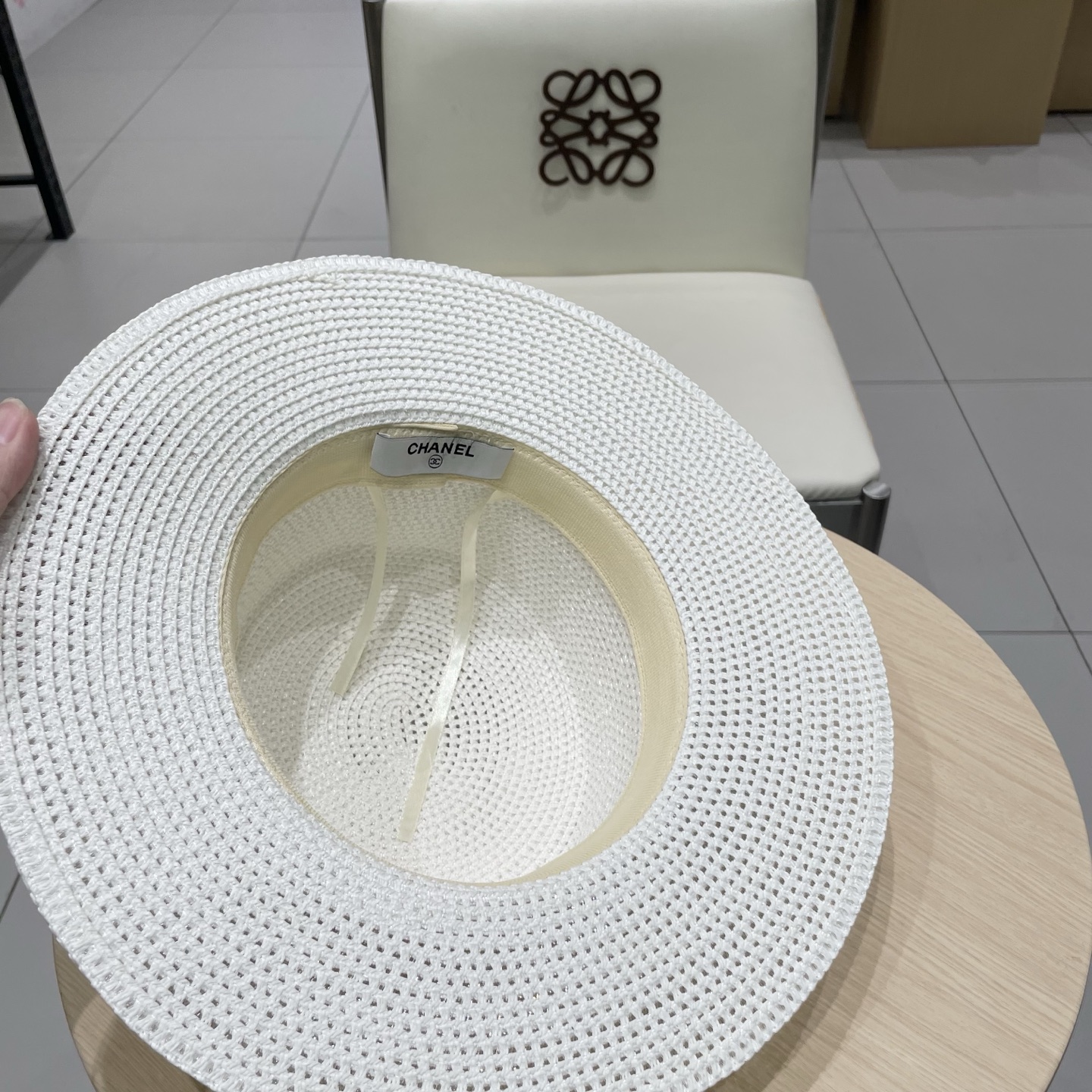  普拉达新款平顶礼帽，名族风草帽，头围57cm