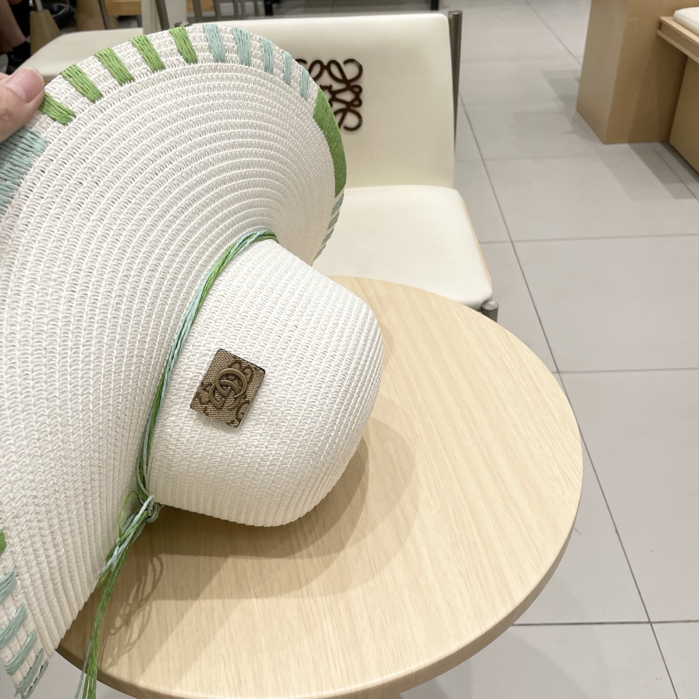  gucci古奇帽檐春夏季新款大边草帽可折叠沙滩帽大檐新款遮阳帽