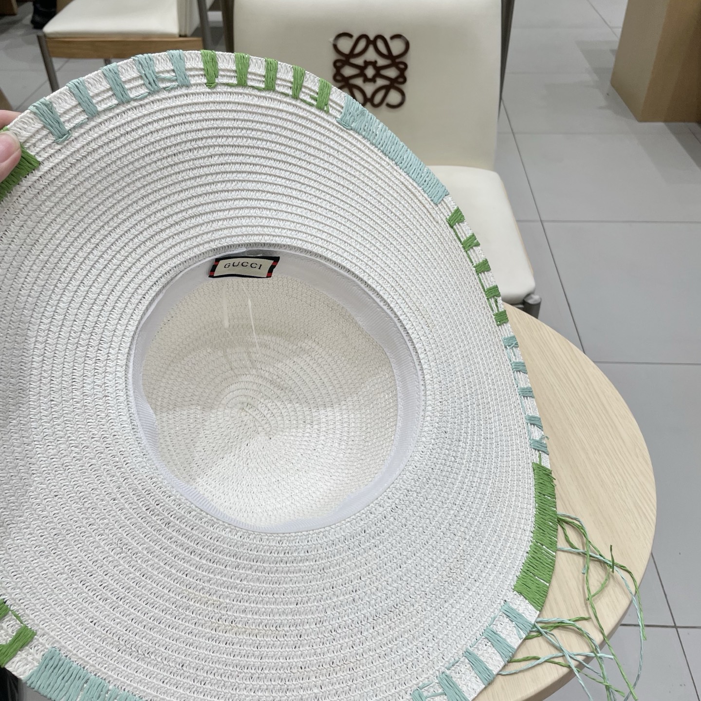  gucci古奇帽檐春夏季新款大边草帽可折叠沙滩帽大檐新款遮阳帽