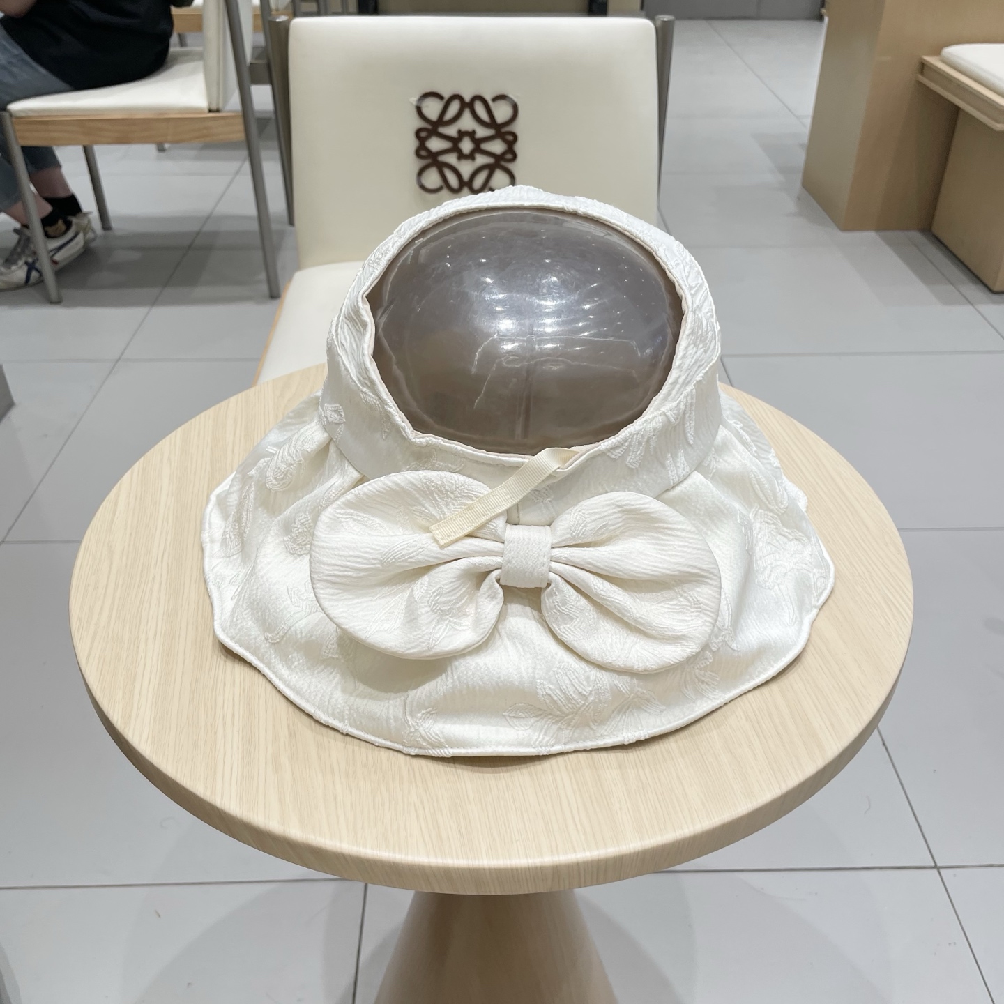  Prada普拉达渔夫帽镂空大檐空顶帽子女夏季防晒遮阳帽遮脸防紫外线太阳帽