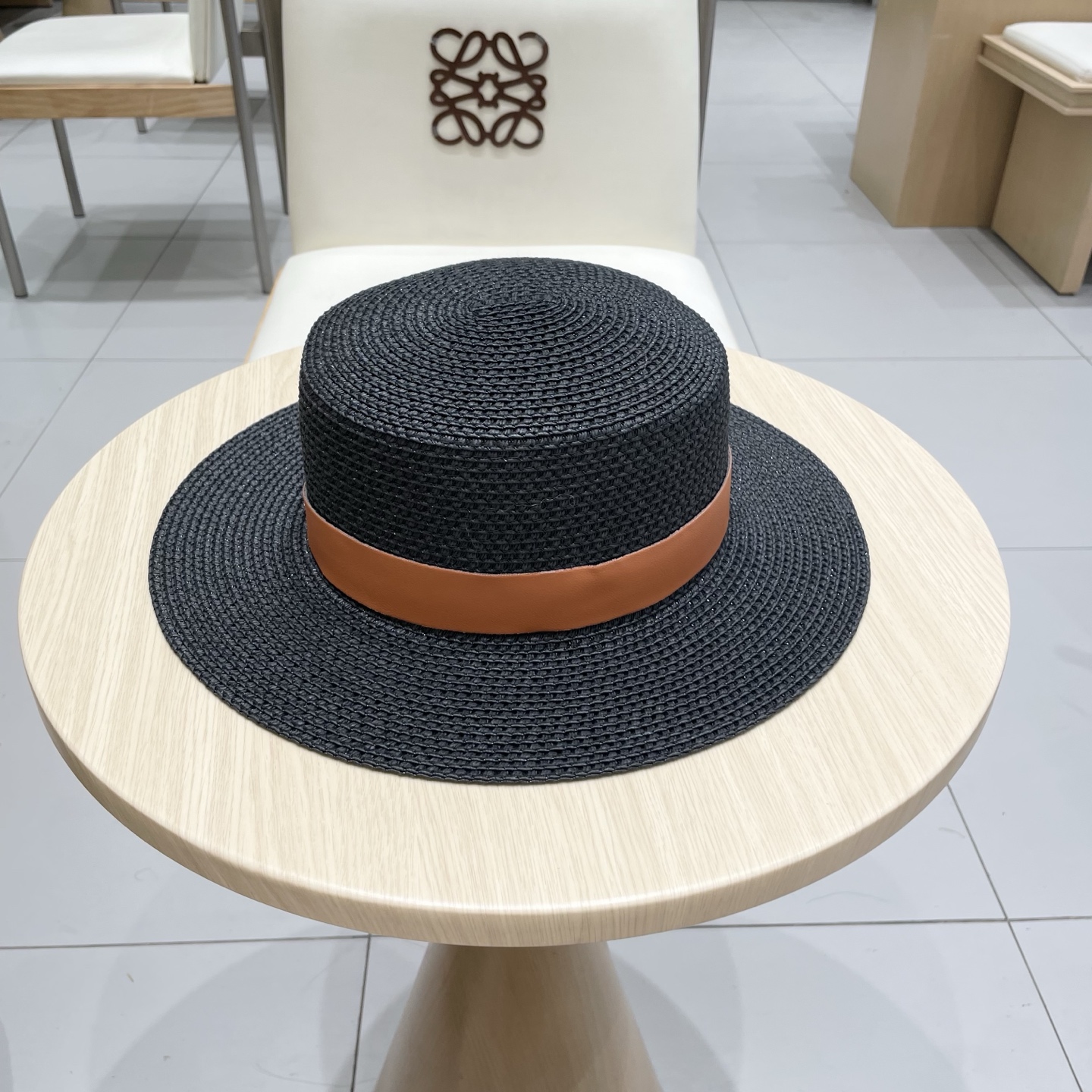  ysl 圣罗兰新款草帽，皮带盆帽，头围57cm