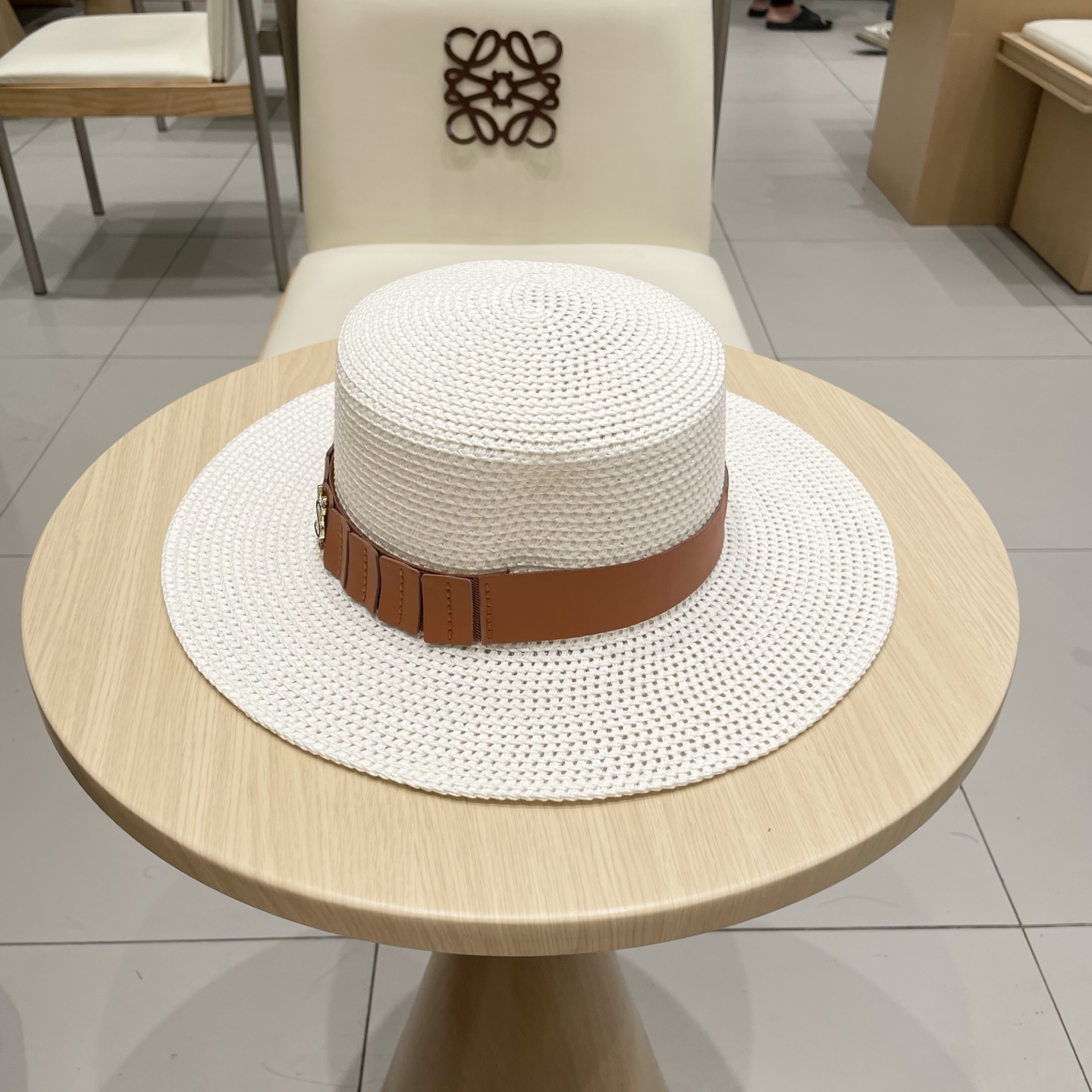  ysl 圣罗兰新款草帽，皮带盆帽，头围57cm