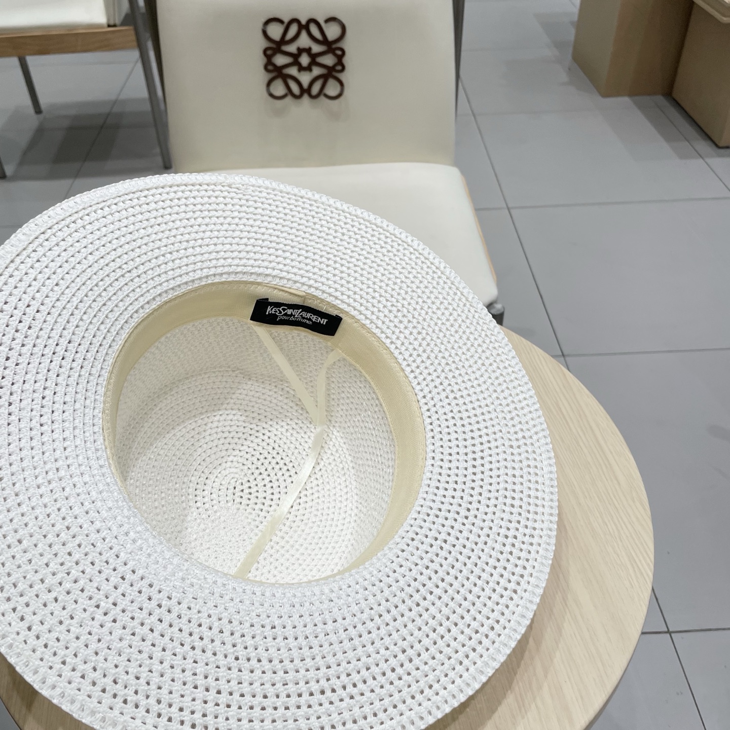  ysl 圣罗兰新款草帽，皮带盆帽，头围57cm