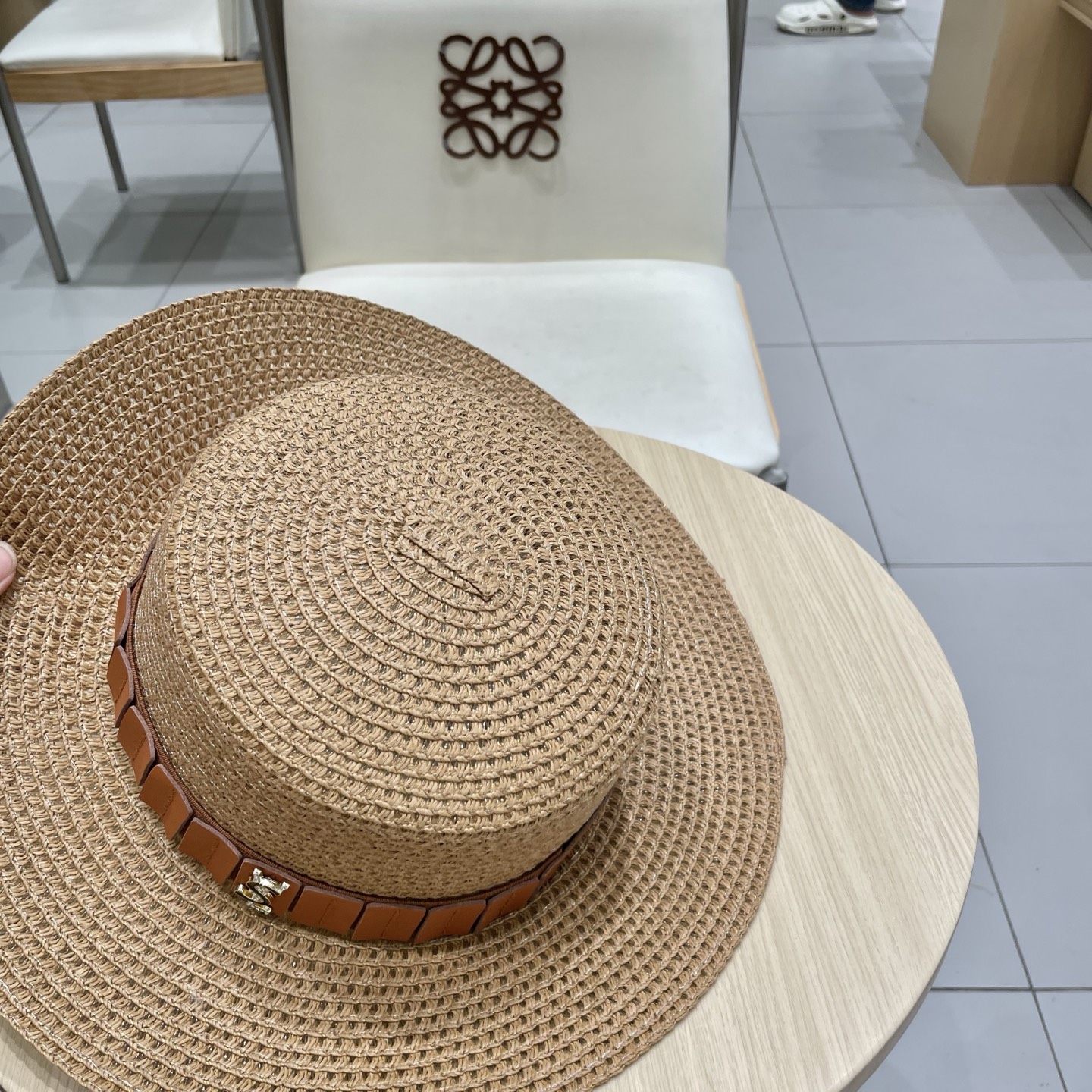  ysl 圣罗兰新款草帽，皮带盆帽，头围57cm