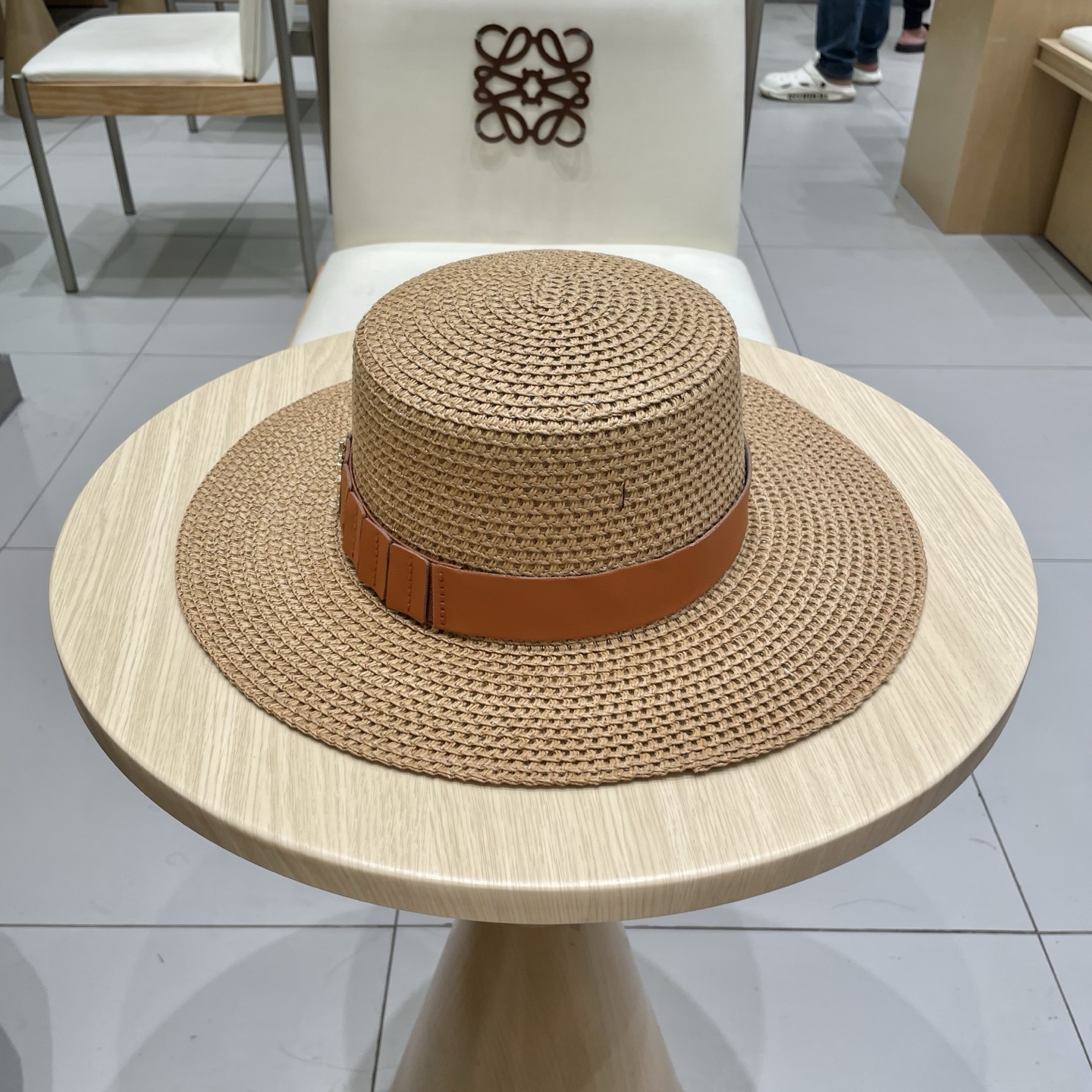  ysl 圣罗兰新款草帽，皮带盆帽，头围57cm