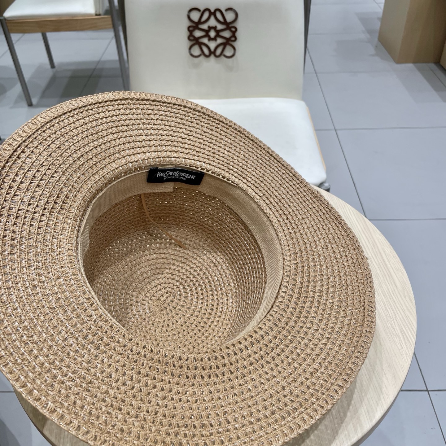  ysl 圣罗兰新款草帽，皮带盆帽，头围57cm