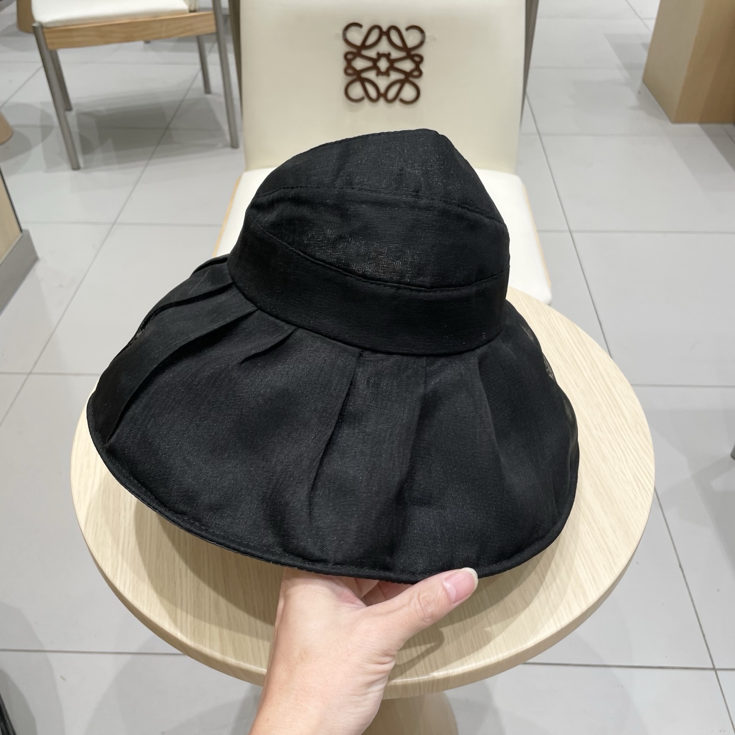  DIOR迪奥可扎马尾遮阳帽夏季网纱轻薄透气渔夫帽户外出游防晒太阳帽子女款 